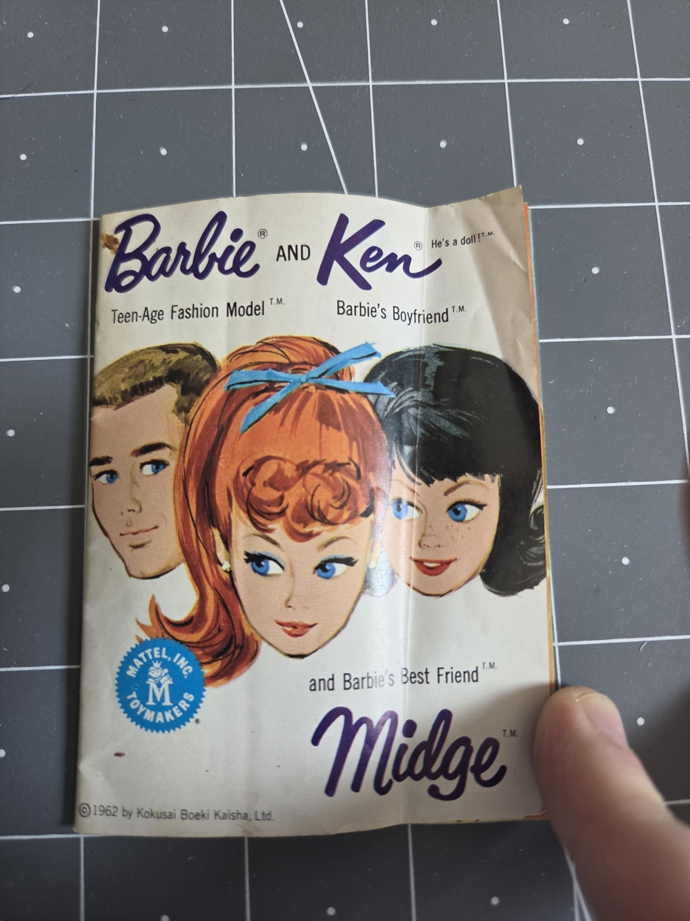 1962 vintage Barbie, Ken and Midge Booklet